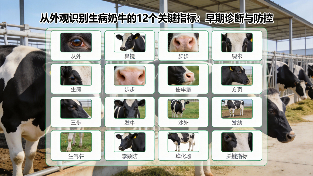 从外观识别生病奶牛的12个关键指标：早期诊断与防控