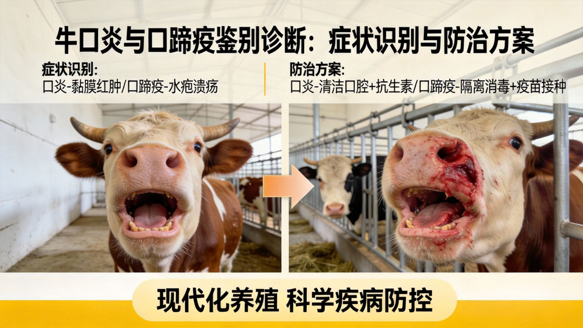 牛口炎与口蹄疫鉴别诊断：症状识别与防治方案