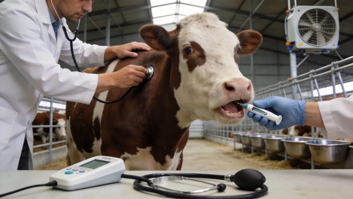 专业的肉牛健康检查