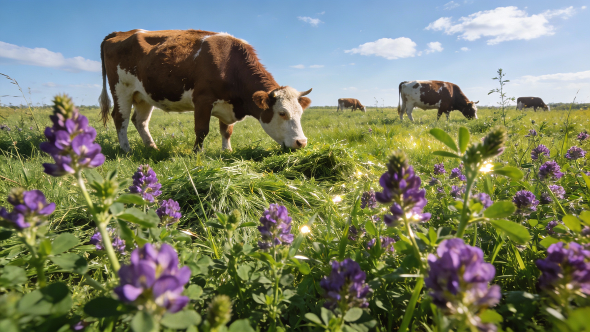茂盛的苜蓿牧场